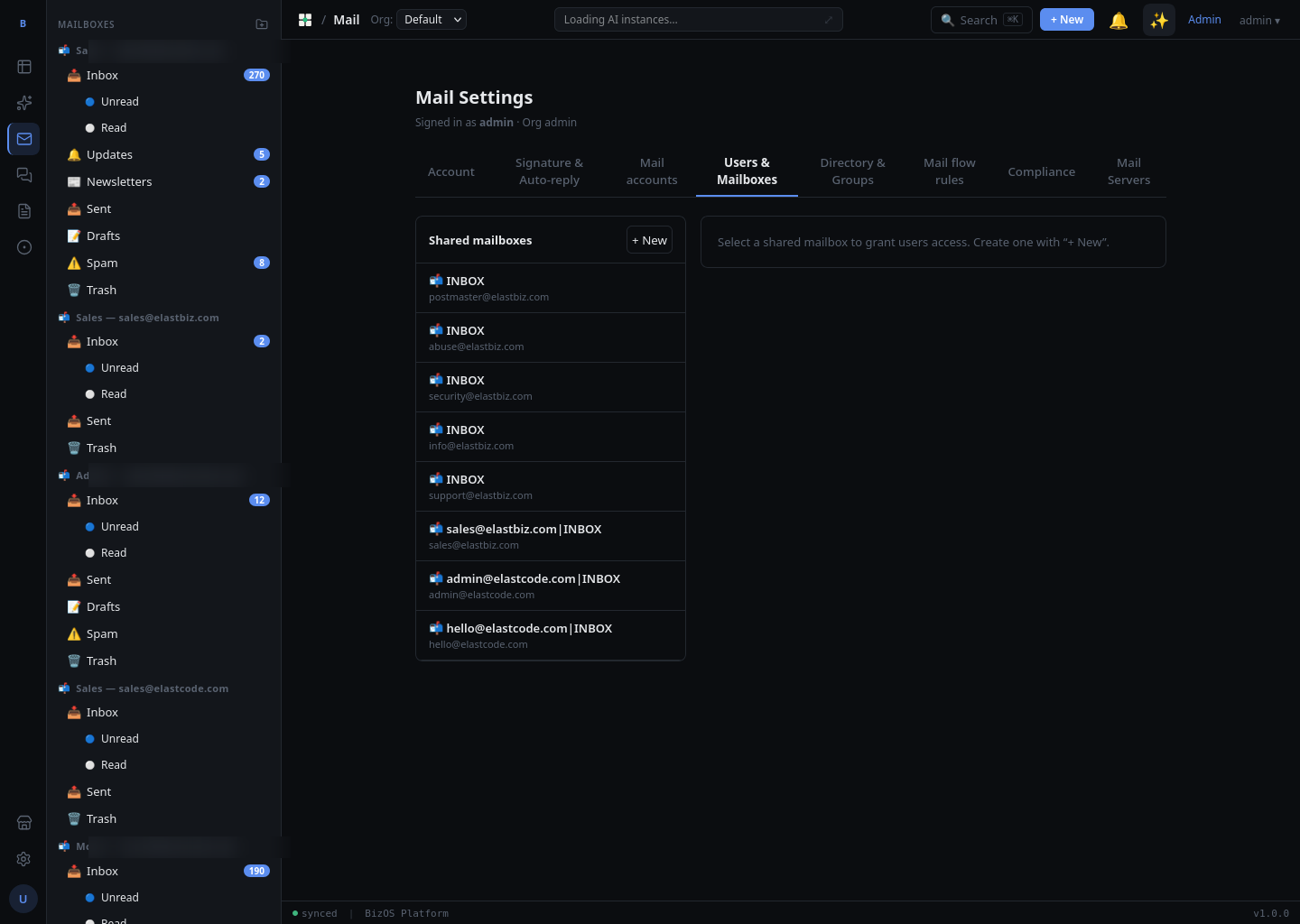 Shared mailbox ACL settings